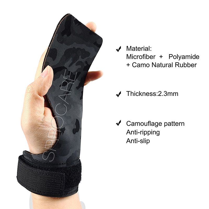 Rubber Camouflage Gray Anti-Slipping Surface Hand Grips, Palm Guards, Calleras